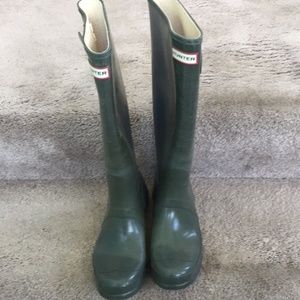 Hunter Women's Green Rain Boots Size 8